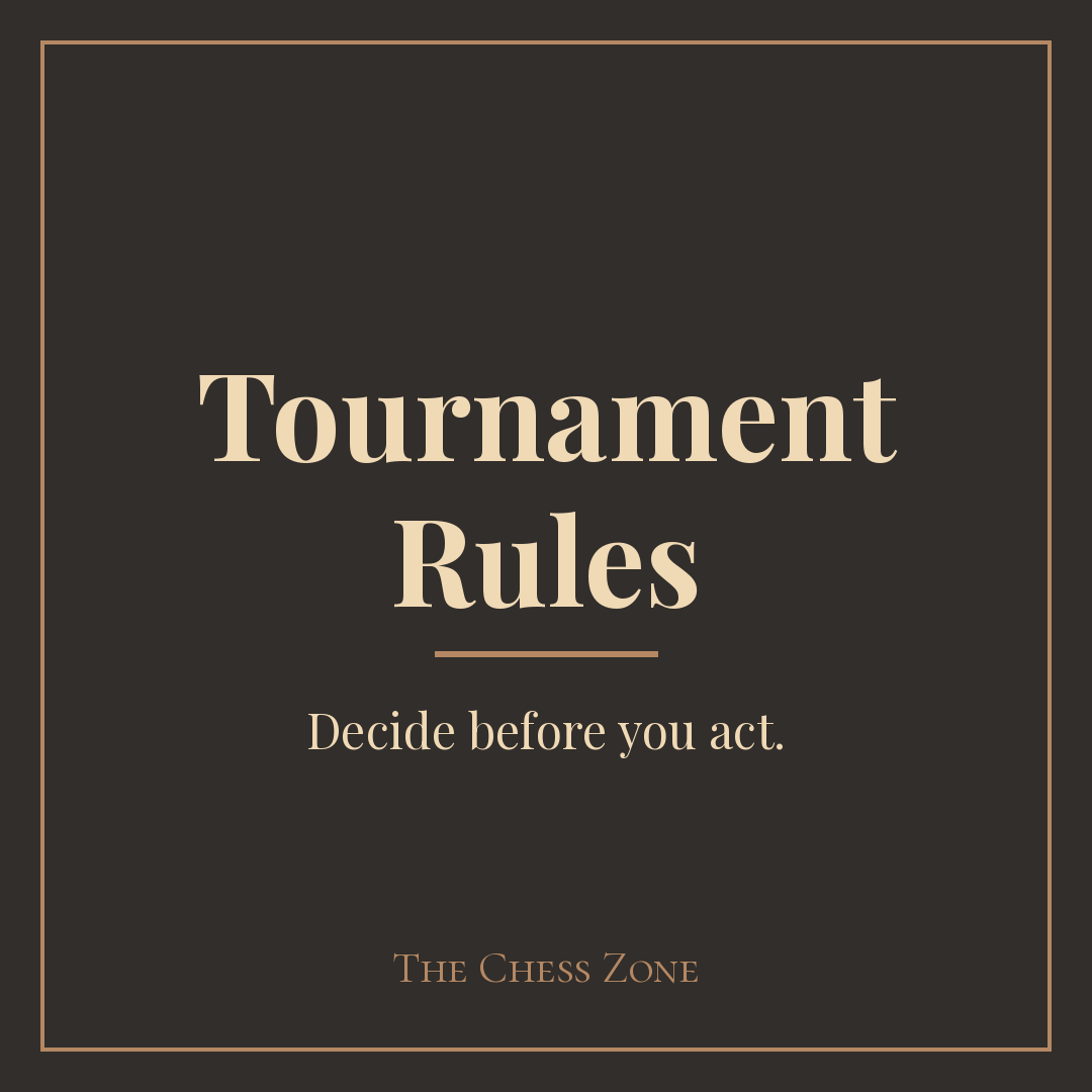 The Chess Zone title card: Tournament Rules